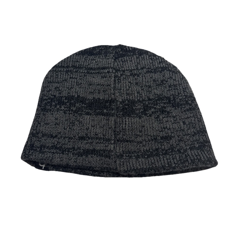Gilly Hicks Charcoal Grey Black Space Dye Knit Beanie‎ Hat OSFM RN135007